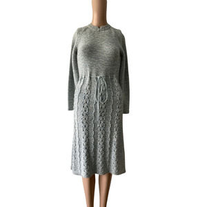 Vintage Pallas 1970's Hand Loomed Irish Size M Sweater Dress